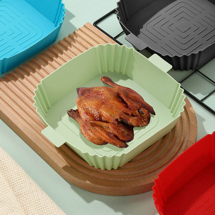 Silikon Air Fryers Oven Baking Tray Boleh Dia Semula Keranjang Ayam