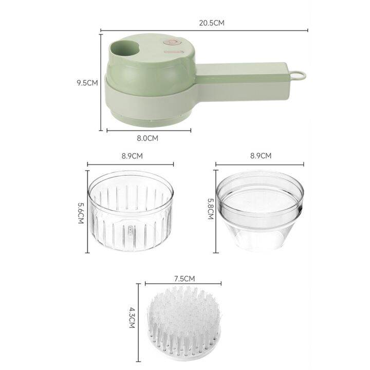 cw-4-in-1-electric-vegetable-cutter-set-multifunctional-garlic-mud-masher-food-processor-cutting-pressing-mixer-slicer