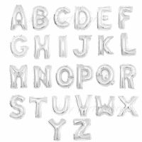 ลูกโป่งเป่าลมสำหรับอาบน้ำของเล่นเด็กทารกบอลลูนประดับงานแต่งลูกโป่งตัวอักษรตัวอักษรฟอยล์สีทองขนาด16/32นิ้ว