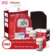 Bộ máy đo đường huyết Sinocare Safe AQ tặng 1 hộp 50 que thử đường huyết