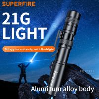 SUPERFIRE X18/L28 Mini Portable LED Flashlight Pocket High Lumens Handheld Pen Light  Torch for Camping Outdoor Emergency Rechargeable  Flashlights