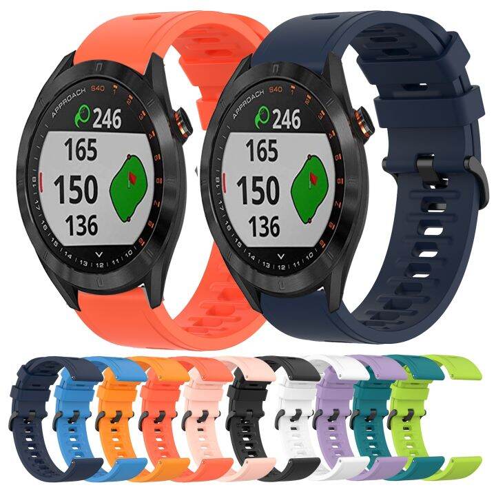 สำหรับวิธี-garmin-s40สายนาฬิกาข้อมือซิลิโคนสีทึบอ่อน20มม-สีดำ-ขายเอง