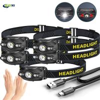 Super bright Inductive sensor MINI LED Headlamp Built-in Battery USB rechargeable 5Modes LED Headlight for running, fishing