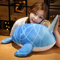 70Cm Game Genshin Impact Tartaglia Blue Whale Plushie Plush Toy Kawaii Cartoon Cosplay Props DIY Party Sofa Pillow Surprise Gift