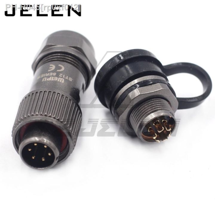 weipu-st12-waterproof-ip67-metal-2-3-4-5-6-7-9-pin-panel-chassis-mount-circular-aviation-plug-cable-connector