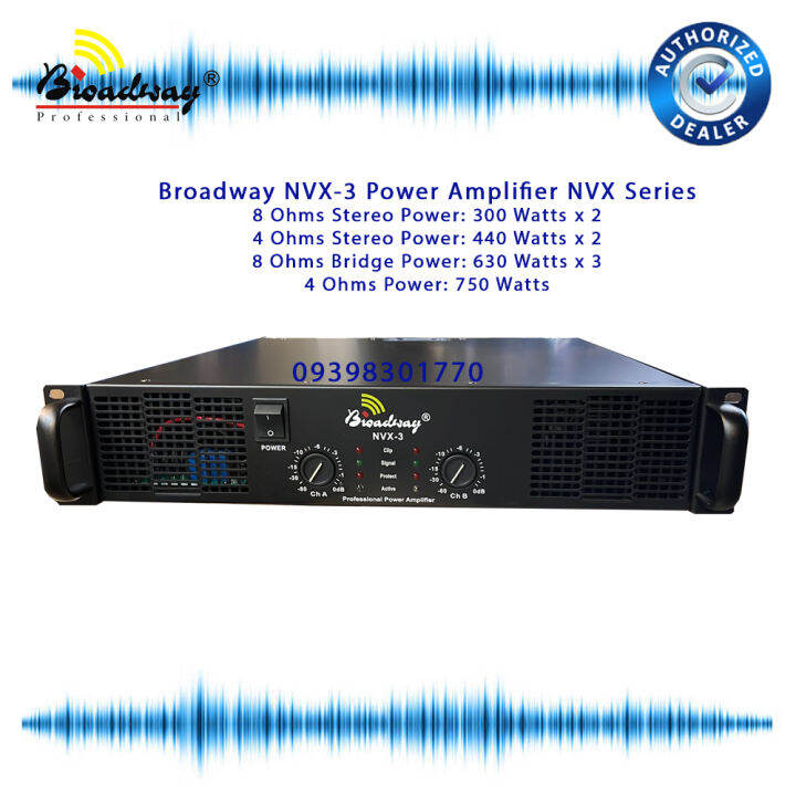 Broadway NVX3 Power Amplifier NVX Series NVX 3 NVX3 300watts Power