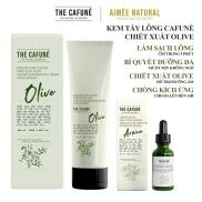 Combo Kem Tẩy Lông Olive và Serum Ức Chế Mọc Lông Arnica Cafuné triệt lông