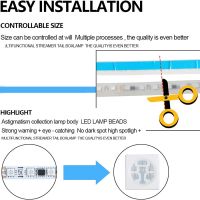 2023new ไฟรถยนต์ Led 2ชิ้นสำหรับวิ่งกลางวันแถบกันน้ำยืดหยุ่นได้ไฟหน้ารถยนต์ไฟสัญญาณเลี้ยว RGB แอปรีโมทคอนโทรล12V