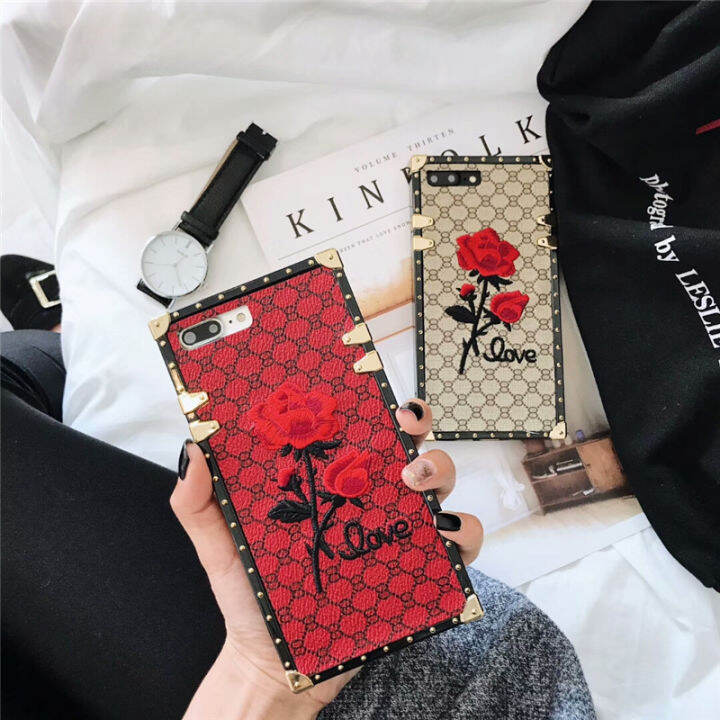 jiefie-เคสลายดอกกุหลาบสำหรับ-huawei-y6p-2020-y6-pro-y7-pro-y7a-y9s-y9-2019-y9-prima-nova-9se-หรูหนังสี่เหลี่ยมเคสโทรศัพท์-เชือกเส้นเล็ก