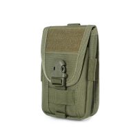 [COD] Tactical double-layer mobile phone bag outdoor sports card Molle hanging camouflage multi-functional running pocket