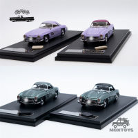 GFCC 1:64 300 SL สีเขียวเปิดประทุนนุ่ม/แข็งรถโมเดล Diecast ด้านบน