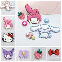 TKNUS 5pcs แพทช์พวงกุญแจ จี้ชาร์ม DIY Kuromi Cinnamoroll แพทช์ตุ๊กตา3D อุปกรณ์เครื่องประดับอัญมณี น่ารักน่ารักๆ พีวีซีพีวีซี อุปกรณ์เสริมรองเท้า