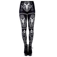 Sexy Summer Women Fitness Leggings Streetwear Gothic Sigil Satan Goat Head God Printed Casual Leggings Push Up Plus Size