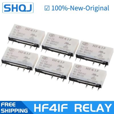 HF relay HF41F-24-ZS HF41F-12-ZS HF41F-5-ZS (555) 6A 1CO HF41F 5V 12V 24V Wafer relay new and original