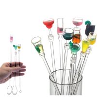 10Pcs Acrylic Swizzle Mixing Sticks Cocktail Drink Stirring Sticks Mixer Muddler for Restaurant Bar Party Barware Drinking Tool