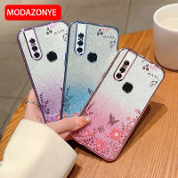 เคสสำหรับ Vivo แบบนิ่มลายผีเสื้อดอกไม้ Bling กากเพชรเคสโทรศัพท์ V15สำหรับ Vivo เคส V15เด็กผู้หญิง