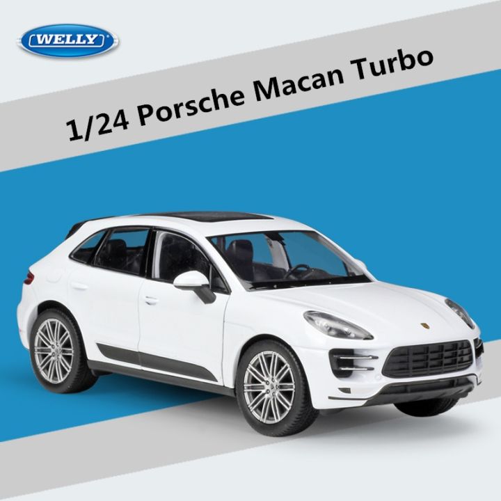 WELLY 1:24 Porsche Macan Turbo SUV Alloy Car Model Diecast Metal Toy Vehicles Car Model Simulation Collection Childrens Toy Gift