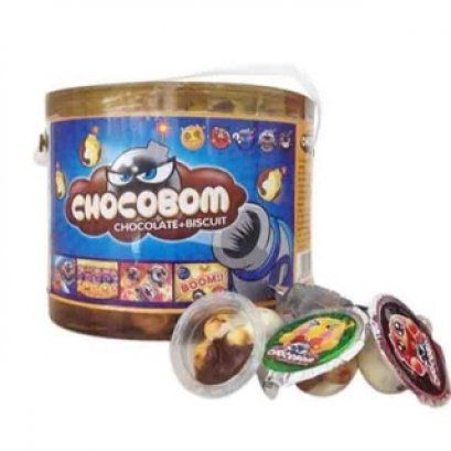 Chocobom ช็อคโกแลตกระปุก ขนม ช็อคโกบอม ช็อคโกแลต แอน บิสกิต (  โกดังขนมนำเข้าราคาถูก ) | Lazada.Co.Th