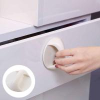 【CW】 Round Plastic Knobs Adhesive Auxiliary Handle Glass Pulls Wardrobe Handles for cabinets and drawers