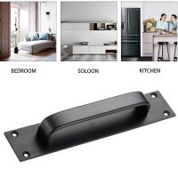 Simple Punch-free Door Handle Aluminum Alloy Wooden Door Balcony Sliding Barn Door Wardrobe Handle Kitchen Cupboard Pull Knob Cleaning Tools