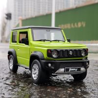 โมเดลรถโลหะผสม SUZUKI Jimny 1:18ของเล่นโลหะรถออฟโรดของขวัญสำหรับเด็กเก็บสะสมแบบจำลอง