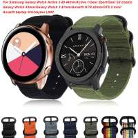 สายรัดข้อมือไนลอน20มม. สำหรับ Samsung Galaxy Watch Active 2,สายรัดข้อมือสำหรับ Huami Amazfit GTS 2 2e Mini/bip U/s/gtr 42มม.