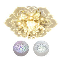 Crystal Chandeliers Lighting Fixtures Modern Flower Shape 9W LED Crystal Ceiling Lamp for Interior Hallway Living Room