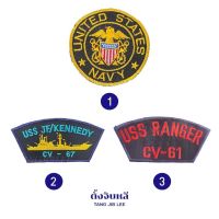 อาร์มผ้า ตัวรีดติดเสื้อลาย USN , cv-67, cv-61