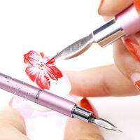 [huguosheng] 6หัวสแตนเลสสตีลปากกา mouthpiece UV GEL painting Liner PEN Nail Art Tools