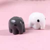 Elephant Animal Model Couple Small Elephants Statue Figurine Micro Crafts Ornament Miniature DIY Home Room Garden Decor