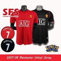 shot goods 【SFS】Top Quality 2007-08 MU MAN U Home Away Football Jersey Soccer Jersey T-shirt Sports Jerseys Loose Fans Version S-2XL