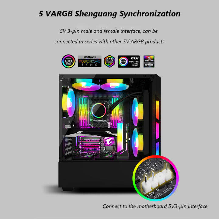 แนวตั้ง-gpu-สนับสนุนสีสัน5v-a-rgb-วงเล็บคอมพิวเตอร์การ์ดวิดีโอกราฟิกส์ขาตั้ง-gpu-ผู้ถือ