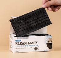 Klean Mask Longmed สีดำของแท้100%หน้ากากอนามัยทางการแพทย์ 3ชั้น 50 ชิ้น/กล่อง #ป้องกันPM2.5#แมสปิดจมูก#Medical Mask