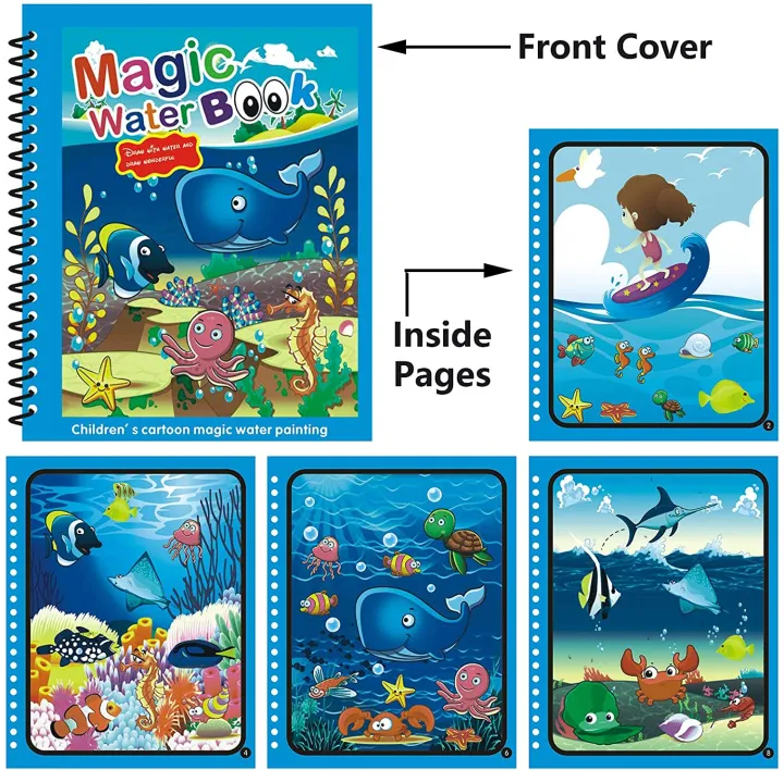 Children‘s Reusable Cartoon Coloring Magic Water Book Colorful Magic 