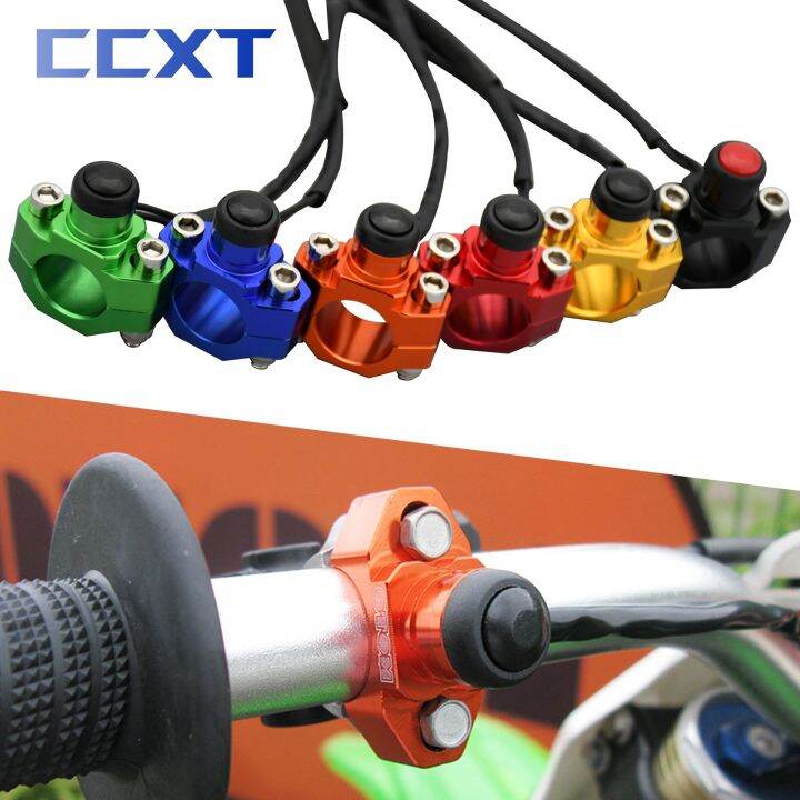 CNC Universal Motorcycle Engine Stop Start Kill Switch Momentary Push