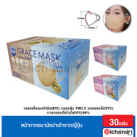 หน้ากากอนามัย Q-max0.447 ถ่ายเทความร้อน BFE,PFE,VFE99% (ทรง5Dโครงลวด) นำเข้าจากญี่ปุ่น สำหรับผู้ใหญ่ 30 ชิ้น