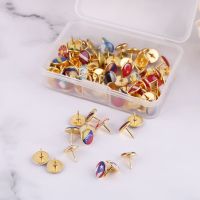 100pcsbox Map Tacks National Flag Glue Thumbtack Push Pins Notice Board Markers PXPA