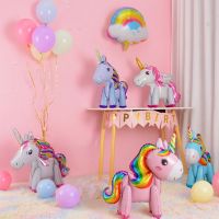 Unicorn Party Decoration Theme Birthday Balloons Rainbow Foil Number Balloon Birthday Party Decor Kids Gift Baby Shower Globos Balloons