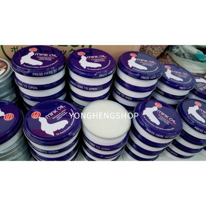 genuine-mink-oil-ไขปลาวาฬ-ครีมบำรุงหนัง-น้ำยาขัดรองเท้า-เคลือบเงาหนัง-100-ml