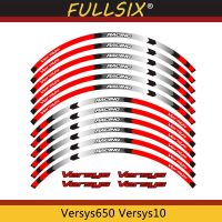 Motorcycle Reflective 17 inch Wheel Rim Stripe Decal Sticker Front Rear Decal Full Set For KAWASAKI Versys650 Versys10