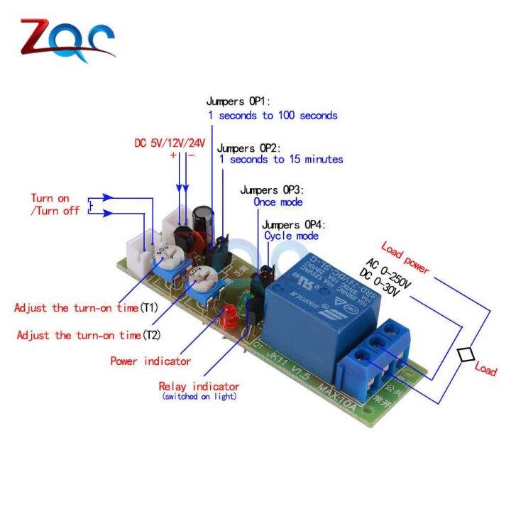 แผงวงจรแบบปรับได้-dc-5v-12v-24v-60นาทีเครื่องจับเวลาเปิด-ปิดโมดูลรีเลย์สวิตช์โมดูลรีเลย์สวิตช์ปุ่มควบคุมเวลา