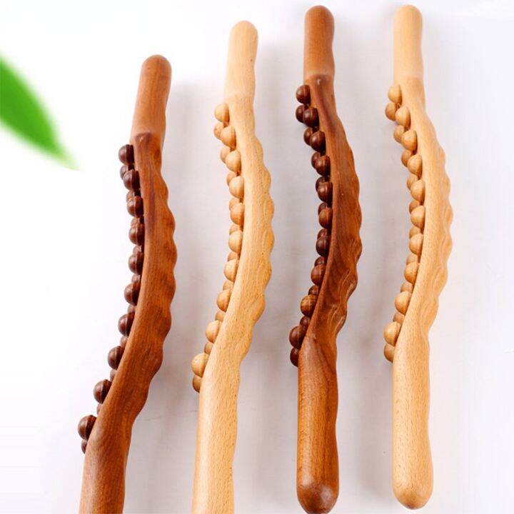Rolling Pin Universal Back Needle Massage Tendons Beech Wood Scraping