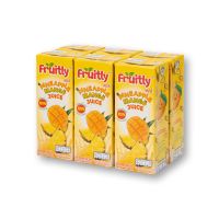 ราคาส่งถูก! ฟรุตลี่ น้ำสับปะรดผสมน้ำมะม่วงรวม 100% 200 มล. x 6 กล่อง Fruitly Pineapple Mango Juice 200 ml x 6 boxes สินค้าใหม่ ล็อตใหม่ ของแท้ บริการเก็บเงินปลายทาง