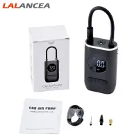 Lancea USB ปั๊มลมให้พองรถยนต์ขนาดเล็กแบบพกพาชาร์จไฟได้4000MAh คอมเพรสเซอร์รถจอดิจิตอลแบตเตอรี่【fast】