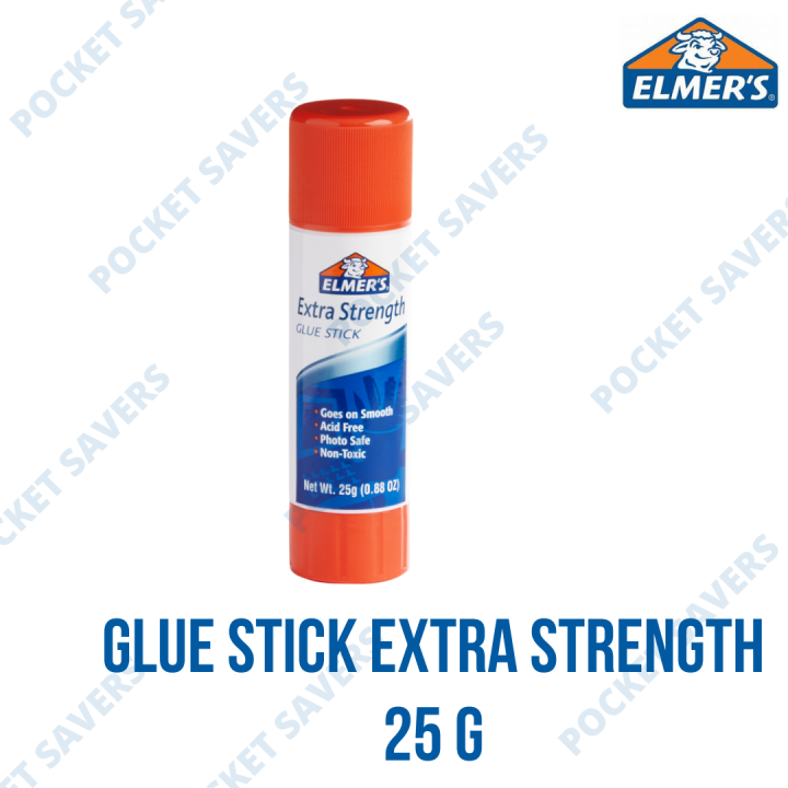 ELMER'S Extra Strength Glue Stick (25 grams, Fastdrying, Clear