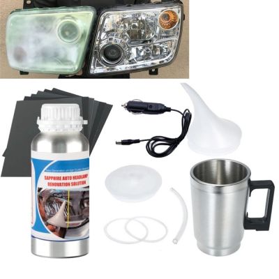 【CW】☸◊✠  800ML Polymer Car Headlight Cleaner Atomizer Cup Steamer Polishing Agent Scratch Remover Repair Glass