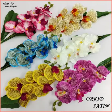 1 Bunch 8 Heads Artificial Silk Butterfly Orchid Artificial Flower