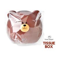 Cute Bear Tissue Box Nordic Roll Paper Pumping Paper Storage Round Container Towel Napkin Holder Remote Control Living Room