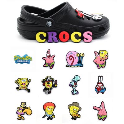 【Candy style】 จี้การ์ตูนอนิเมะ SpongeBob SquarePants Graffiti Series Jibbitz PVC สไตล์คลาสสิก สําหรับตกแต่งรองเท้า Crocs Clogs เหมาะกับเด็กผู้ชาย และเด็กผู้หญิง