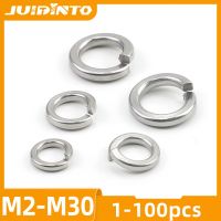 JUIDINTO 1-100 Buah Pencuci Kunci Musim Semi M2 M2.5 M3 M4 M5 M6 M8 M10 M12 Baja Nirkarat Pencuci Kunci Split Gasket Elastis